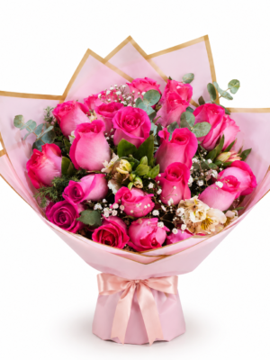 20 rosas fuscia