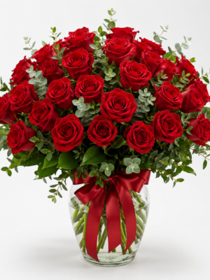 Florero de 36 rosas