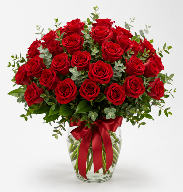Florero de 36 rosas