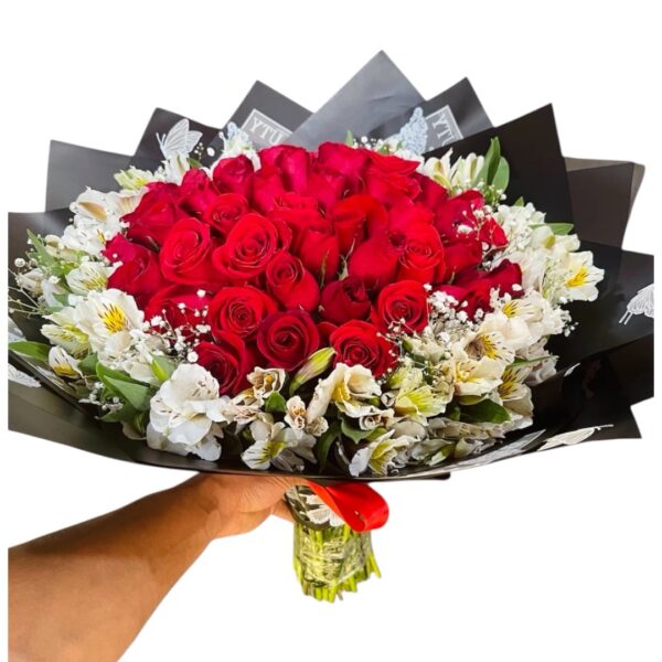 Bouquet de 50 rosas rojas