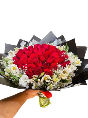 Bouquet de 50 rosas rojas
