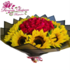 Ramo Girasoles y Rosas Rojas