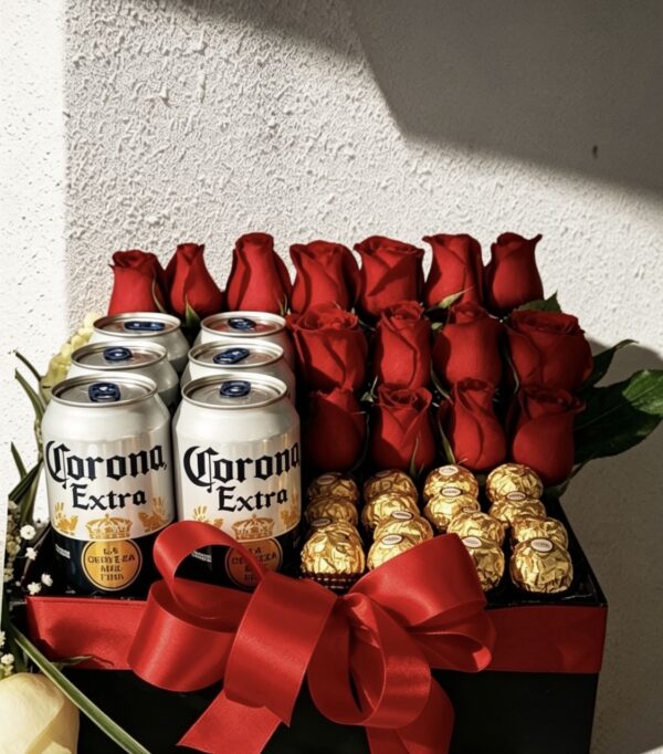 Caja de rosas detalles para hombre