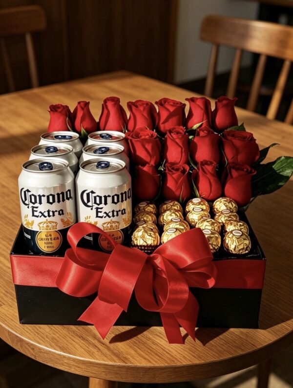Caja de rosas detalles para hombre
