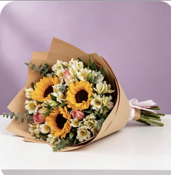 screenshot-37 Ramo de girasoles con rosas