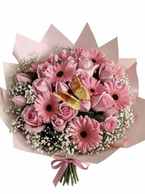 Ramo de gerberas con rosas