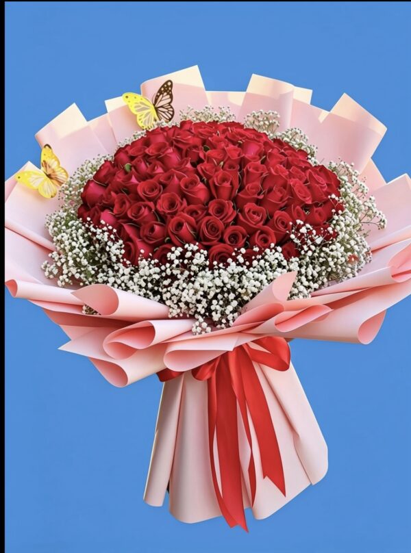 Ramo de 100 rosas rojas