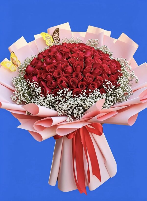 Ramo de 100 rosas rojas