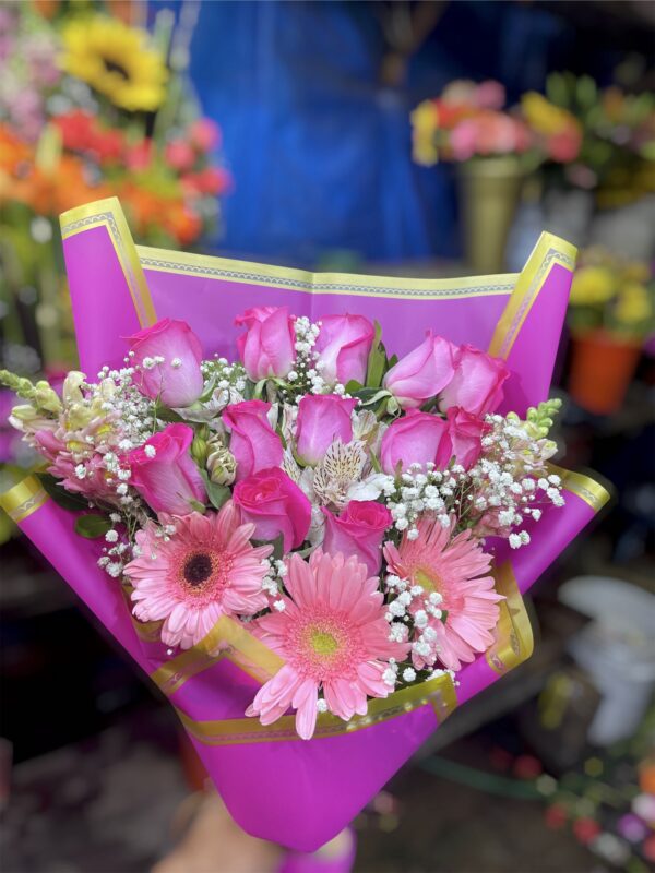 Flores tono rosados