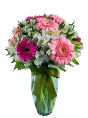 Florero chica con gerberas