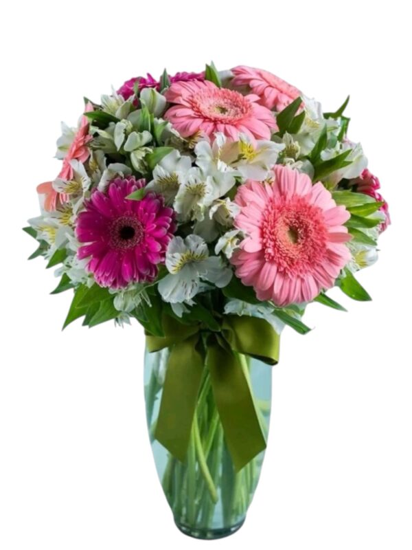 Florero chica con gerberas