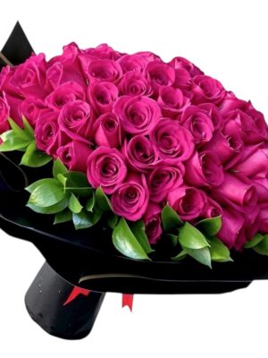 Ramo de 100 rosas fuscias