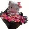 Ramo de gerberas rosada y fucsia hello kitty