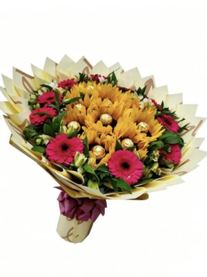 Ramo de girasoles con gerberas