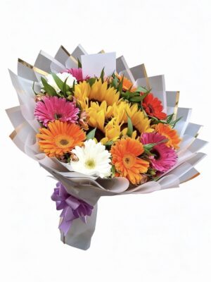 Ramo de girasoles con gerberas